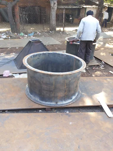 Vessel shell during fabrication