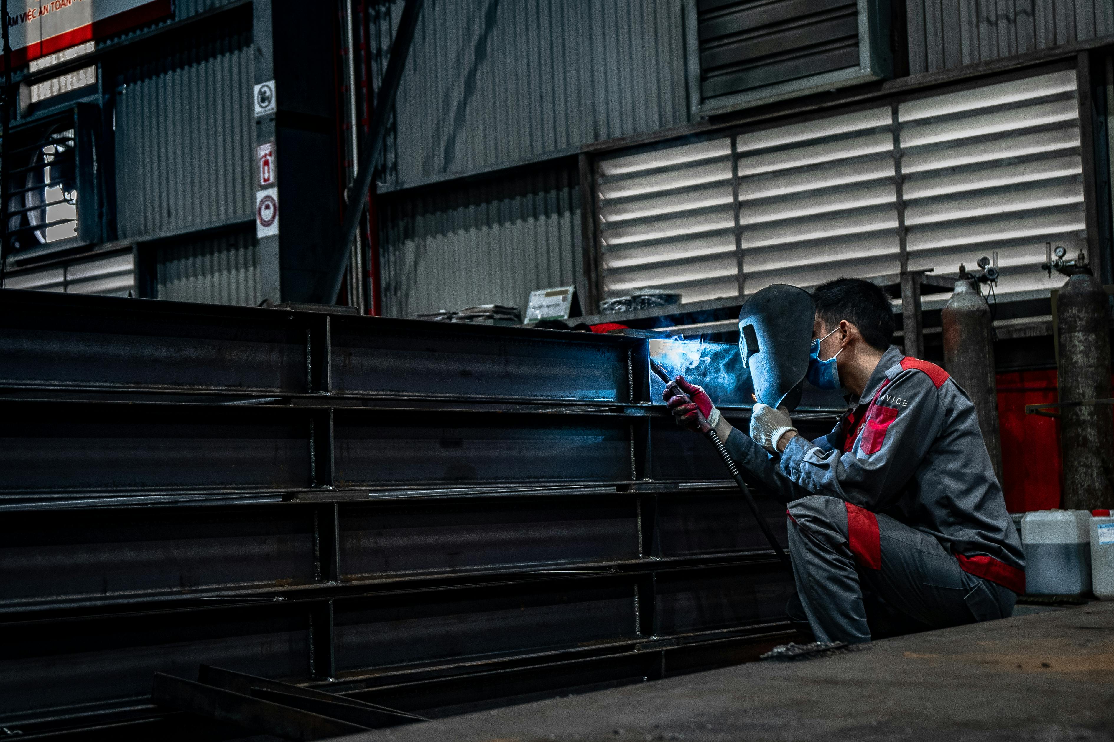 Welding I-beam
